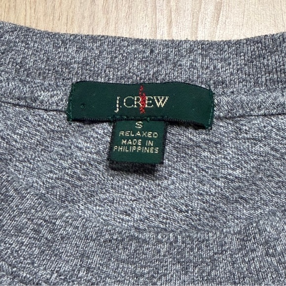 J. Crew Oarsman Cotton Long Sleeve T-Shirt Mens Small Gray Relaxed Fit Blank - Picture 4 of 9